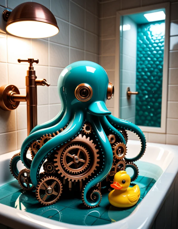 5. Gearstyle, Enormous Mechanical Octopus Occupying A Tiny V...
