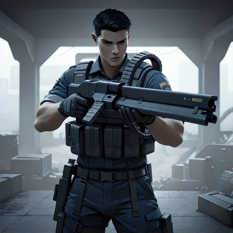 Hydmach,machine Gun, Human,aiming,front View,