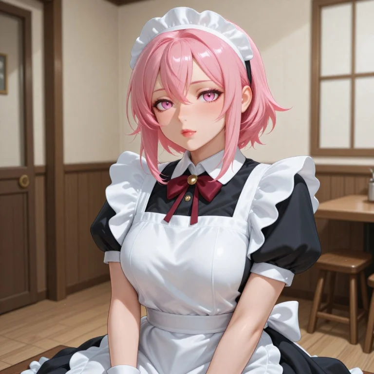 Anime Pink Hair Maid Niko