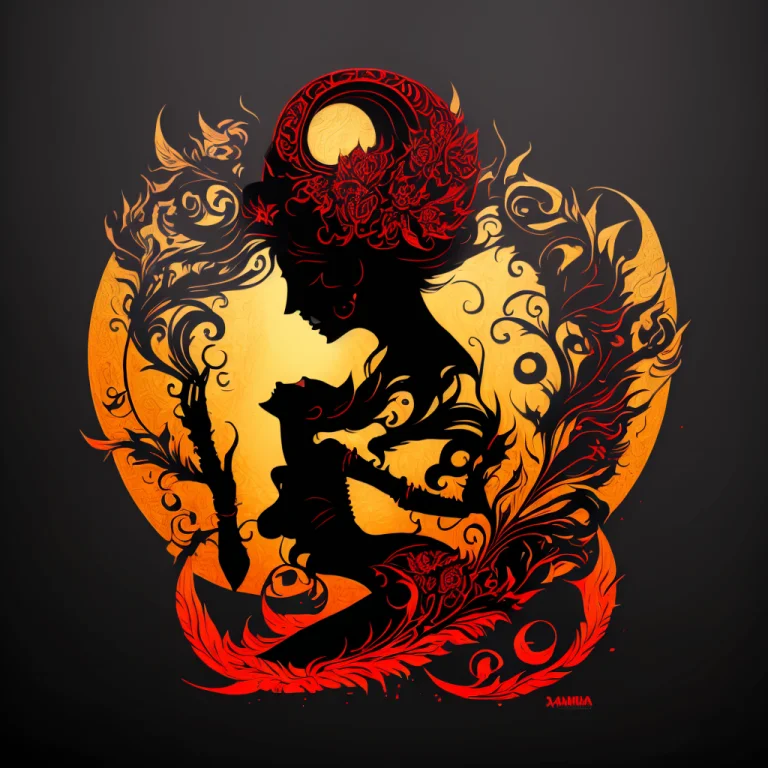 Kamasutra On A Black Background1.2 As A T-shirt Logo In The...