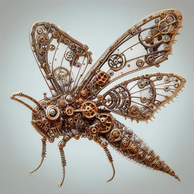 Gears, Steampunk, Jxkc, Insect Type Robot, Dragonfly