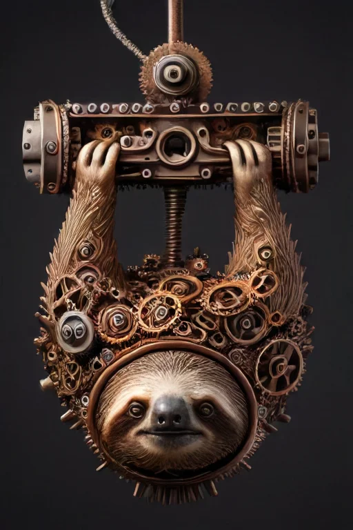 Gearstyle, A Sloth Hanging Upside Down From A Streetlamp. As...
