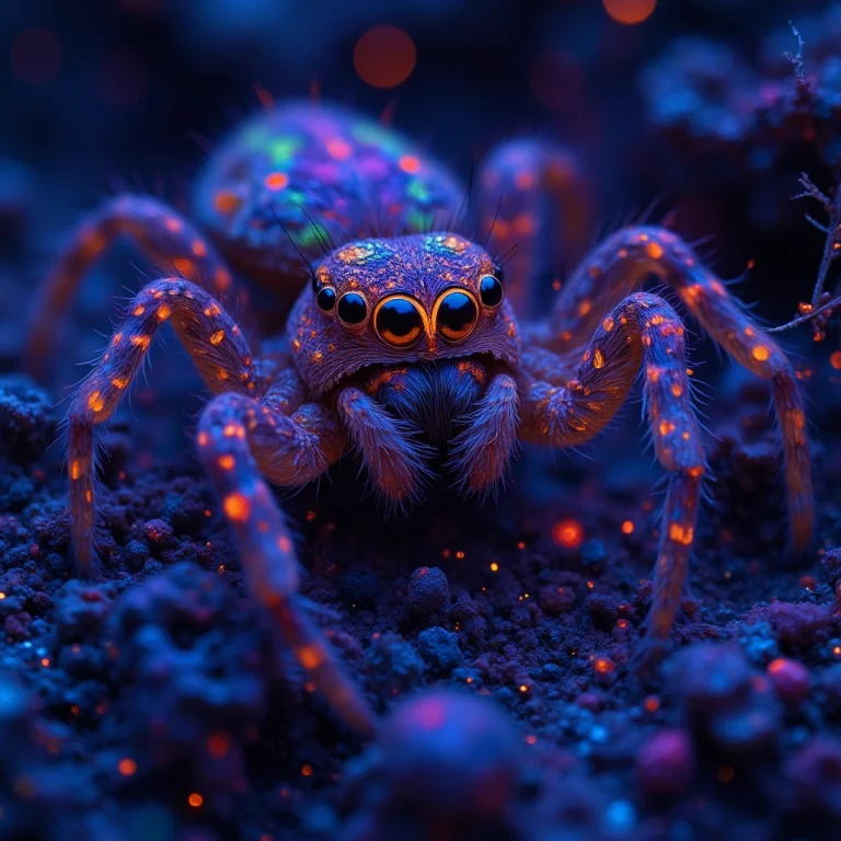 Ultraviolet Close-up Of A Spider Shot With Canon Eos 5d Mark...