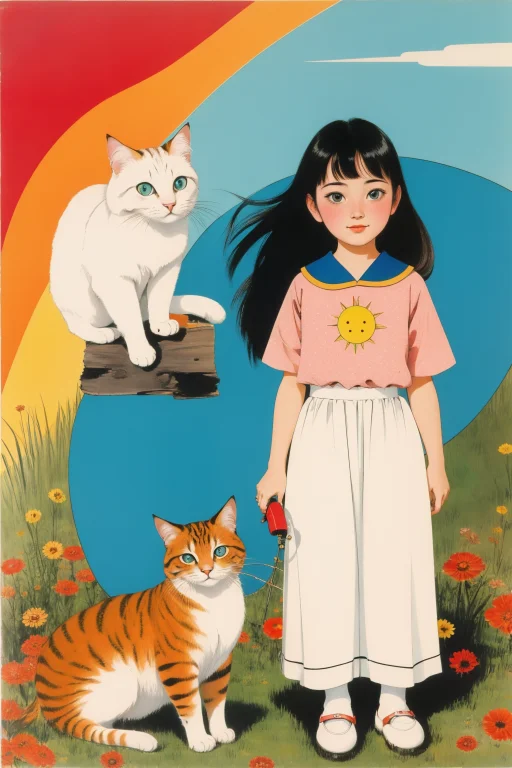 1girl, Lorabaibohua0.8, Designed By Howard Finster0.9 And He...