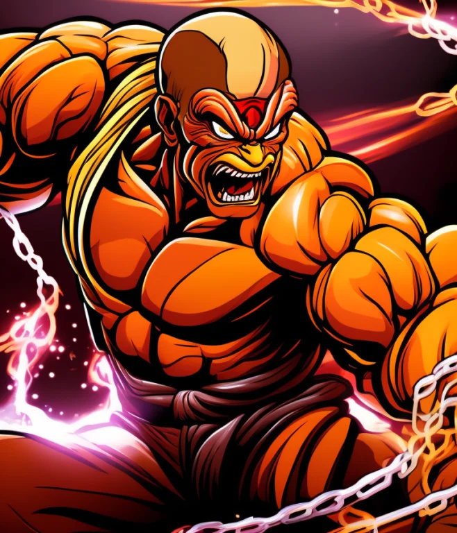 Dhalsim From Street Fighter Portrait , 8k Action Shot,heavy...