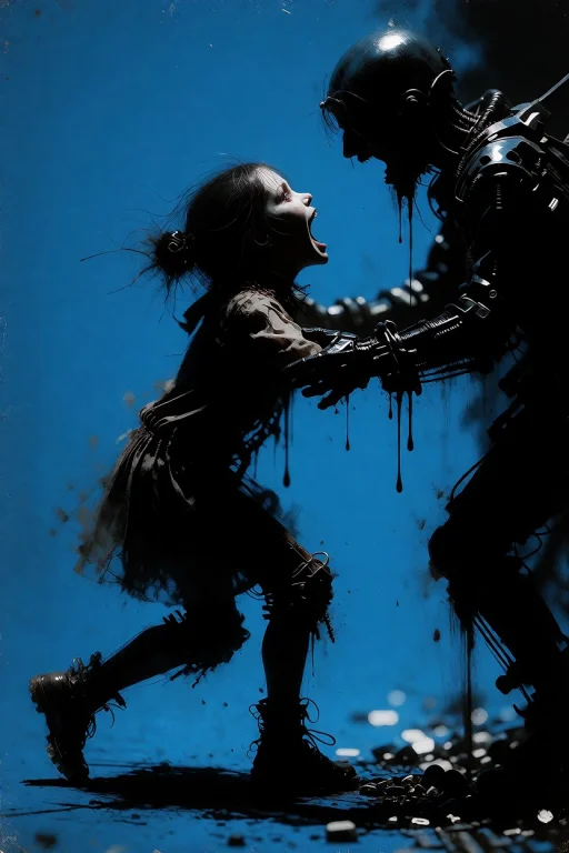 A Painting Executed In An Expressive Style. Masha Screamed...
