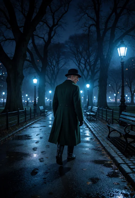 Low Angle Wide Shot, Central Perspective, Cinematic Neo-noir...