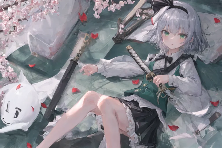 Masterpiece, Best Quality, Best 8k Wallpaper,petals, Konpaku...