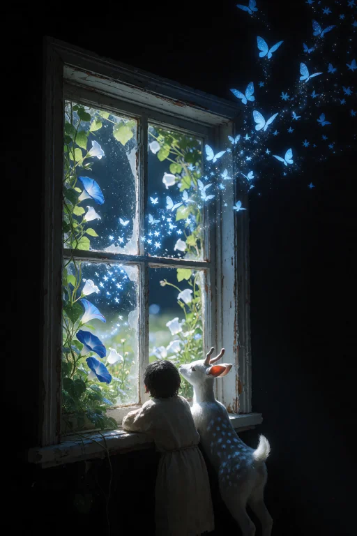 A Deeply Poetic Surrealist Fine-art Render Set Against An Ab...