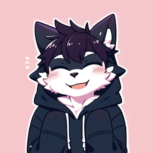Wolf,closed Eyes,head Rest,hand Under Clothes, Icon, Furry,a...