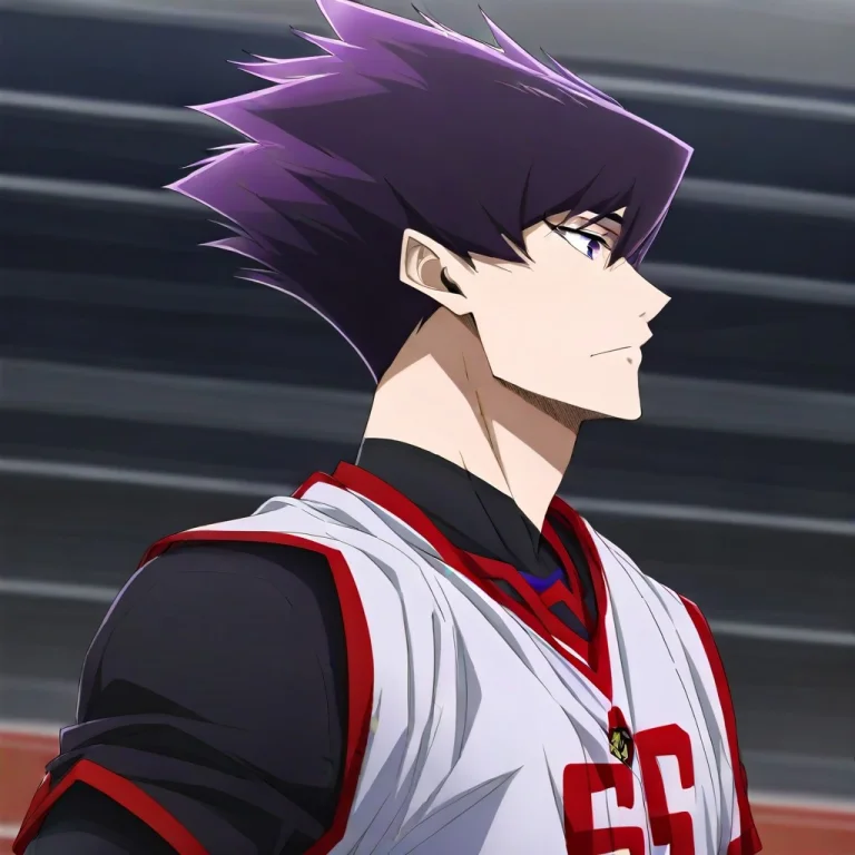 1boy, Male Focus, Solo, Sportswear, Spiked Hair, Upper Body,...