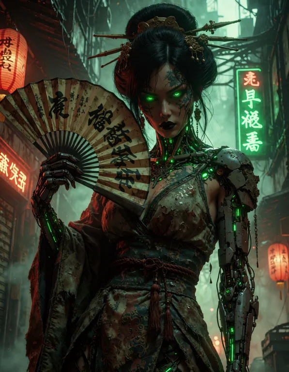 Grimy Cyberpunk,a Dark Grimy Post-apocalyptic Industrial Cyb...