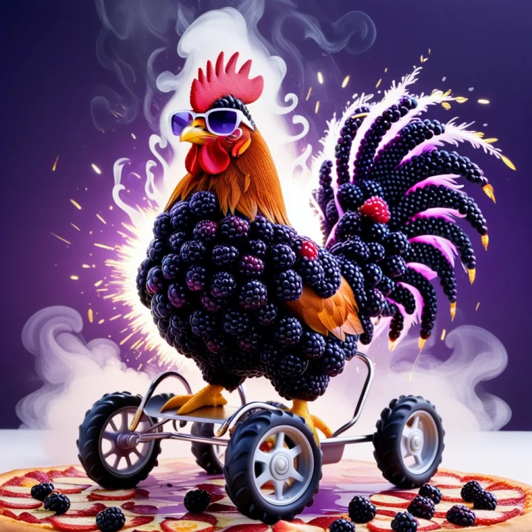 Blackberryworld, A Cinematic Wide-shot In The Style Of Playf...