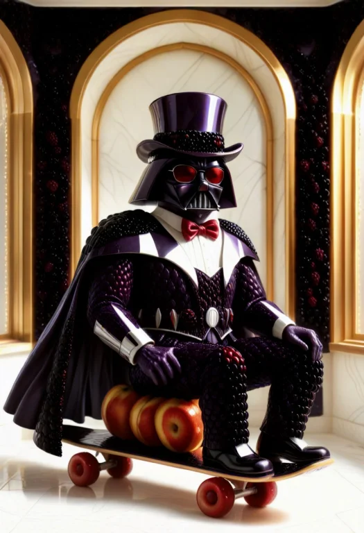 A Stylized Art Deco Darth Vader, Meticulously Crafted From P...