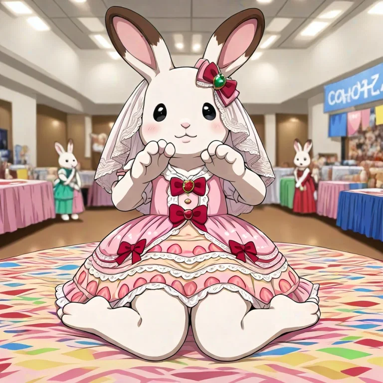 Highres, 1girl, Furry, Rabbit, Animal Ears, Dress, Anime Col...