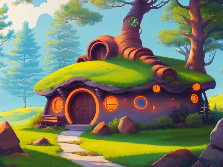 A Toon Style Detail Of A Sci Fi, Cartoon Cozy Retro Future H...