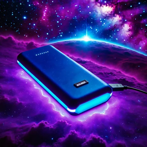 Loratech3galaxynebulav10.80, Techgalaxy, A Portable Power Ba... — SDXL AI Prompt: , techgalaxy, a portable power bank floating in front of a cosmic space nebula b...
