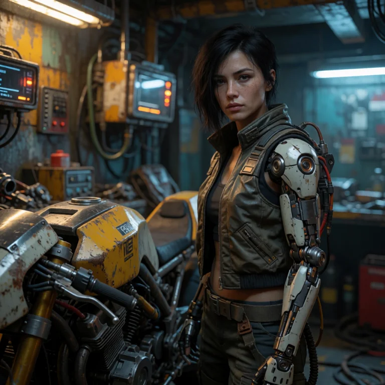 Neon-decay, Cinematic Photorealistic Cyberpunk Scene, Medium...