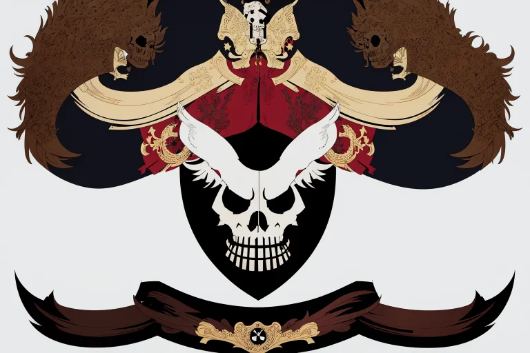 Flag, Simple Background, No Humans, Black Theme, Skull, Bone...