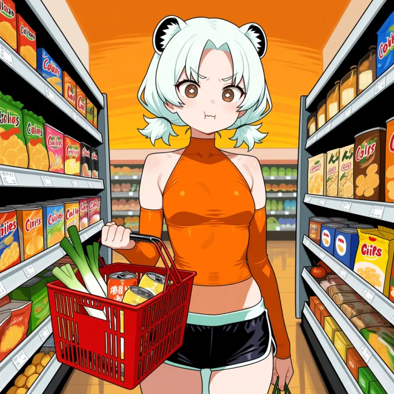 Safe, Masterpiece, Best Quality, 1girl, Colorful, Orange The...