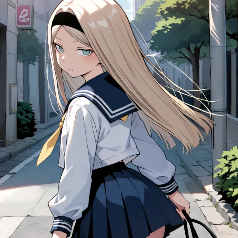Ytkomachikyoko, A Young Woman, Hairband, Parted Bangs, Solo,...