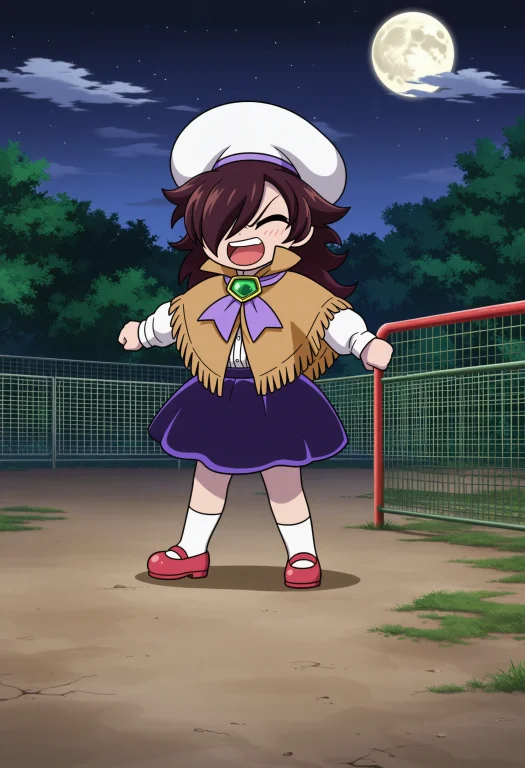 Chibishurako, Short Dark Brown Hair With Bangs Covering One...