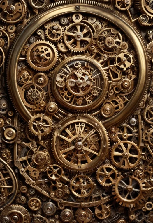 A Pocket Watch Rendered Entirely As An Intricate Assembly Of...