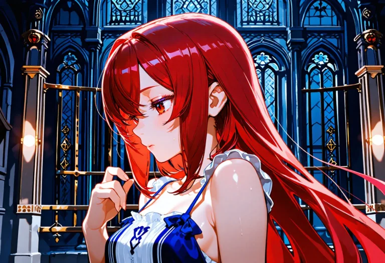 Long Red Hair Sundress