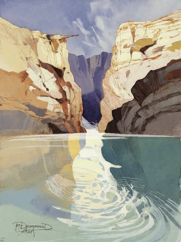 Bradhamel Art Style. A Serene Watercolor Painting Of A Tranq... — Stable Diffusion AI Prompt: Bradhamel art style. A serene watercolor painting of a tranquil lake reflecting...