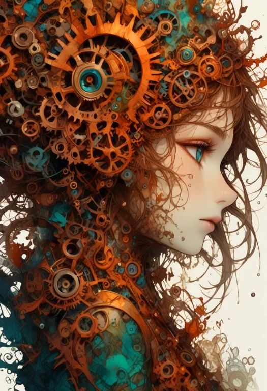 Pareidolia, Grunge Layered Fusion, Alcohol Ink, A Network Of...