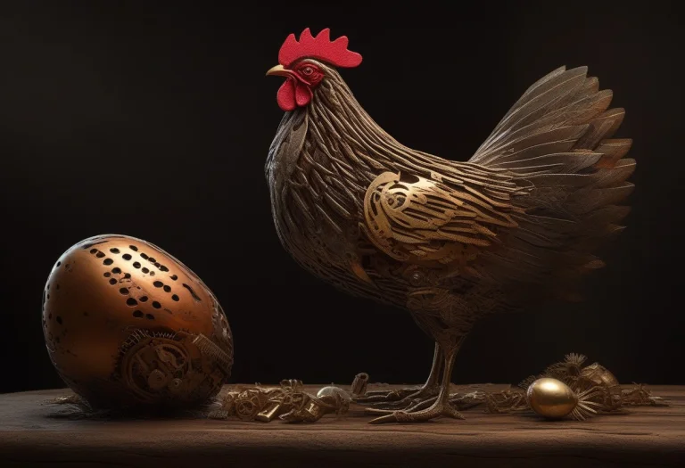 Gearstyle, Mechanical Hen1.3, Sitting Proudly On A Straw Nes...