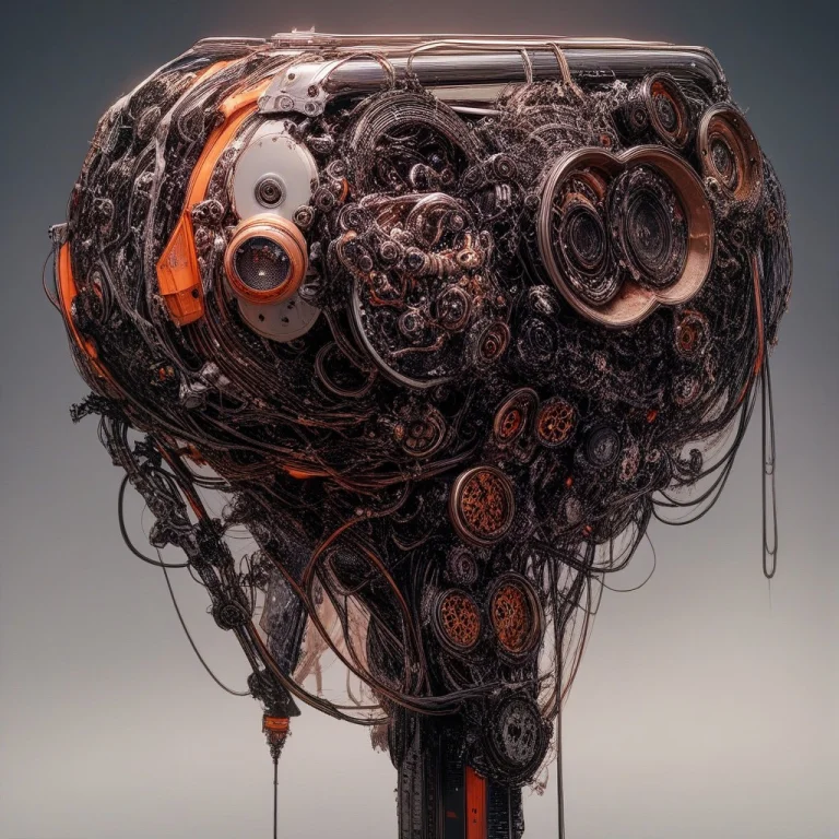 A Eva 01 Made Of Roast Gears, Hyperdetailed, Photorealistic,...