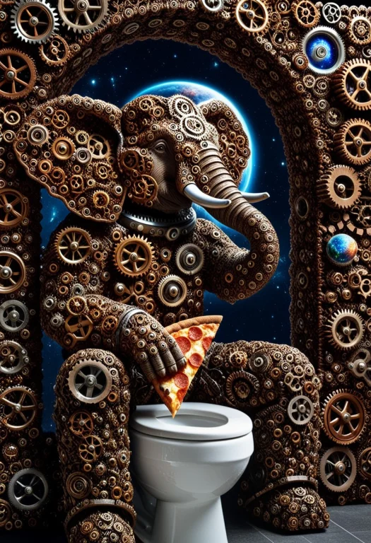 All Made Of Gears, Sharp Picture1.2, Detailed2, Elephant Mad...