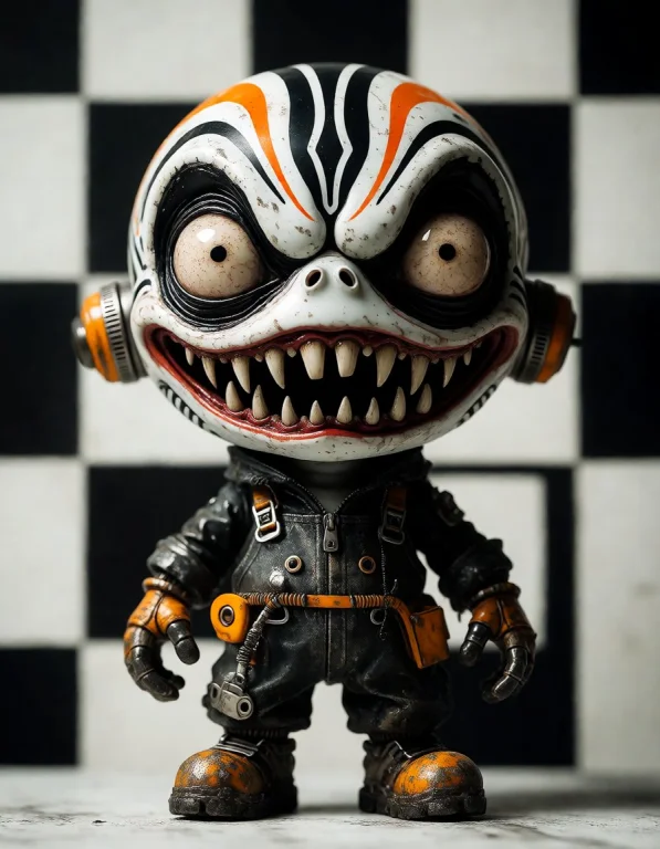 A Bizarre Retro Sci-fi Creature With Crooked Teeth, With Pre...
