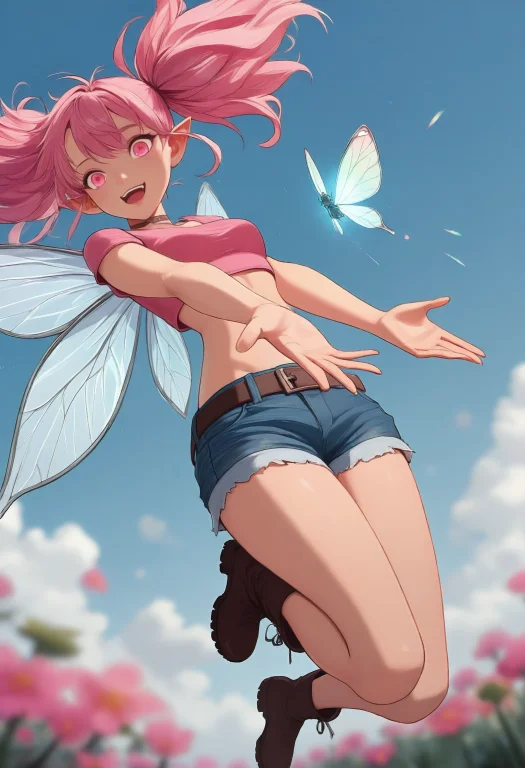 Posedaal, 1girl, Solo, Fairy, Fairywings, Insectwings, Twint...