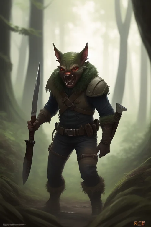 A Goblin In The Forest, Enraged, Skinny, Melee Weapons1.3, G...