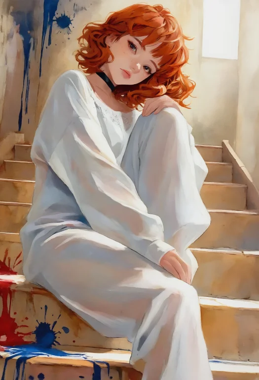 Posedaal, Sitting, Sittingonstairs, Kneeup, Armonknee, Looki...
