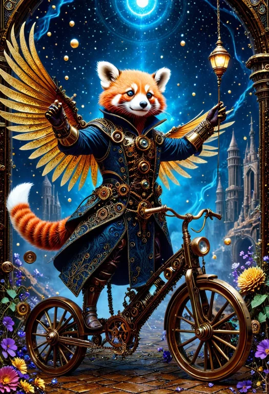 A Sentient Red Panda Automaton Constructed From Interlocking...