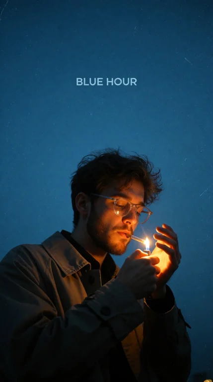 A Dramatic, Low-key Portrait Features A Young Man In Mid-sho...