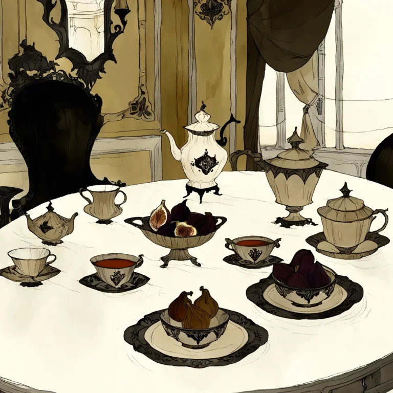 Abigaillarsonstyle, An Ornate Tea Table Set With Elegant Por...
