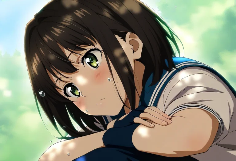 Masterpiece, Best Quality, 1girl, Solo, Medium Hair, Green E...
