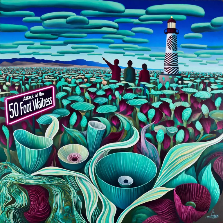 Very Detailed Acrylic Painting. A Lighthouse, Painted With O...
