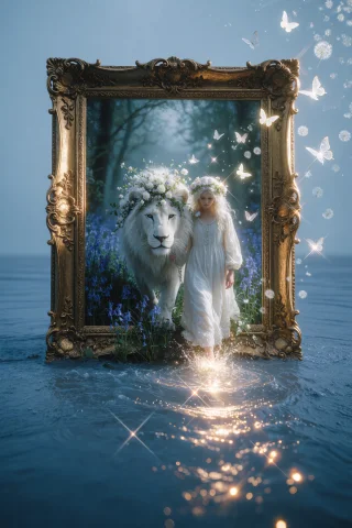 A Breathtaking Romantic Fantasy Fine-art Painting Set In An... — Stable Diffusion AI Prompt: A breathtaking romantic fantasy fine-art painting set in an expansive, flat matt...