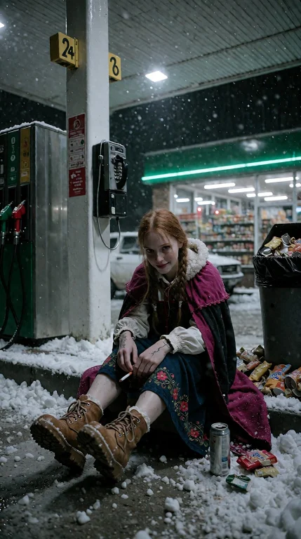 Anna, 27 Gas Station At 2 A.m. A 27-year-old Woman With Copp...
