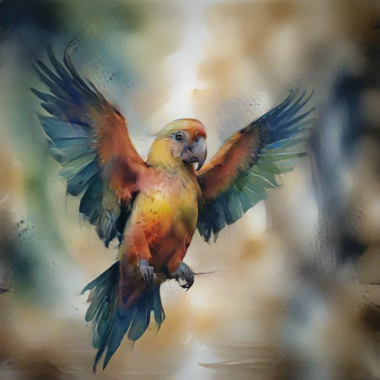 Chahamanstylewatercolor, Parrot Flying
