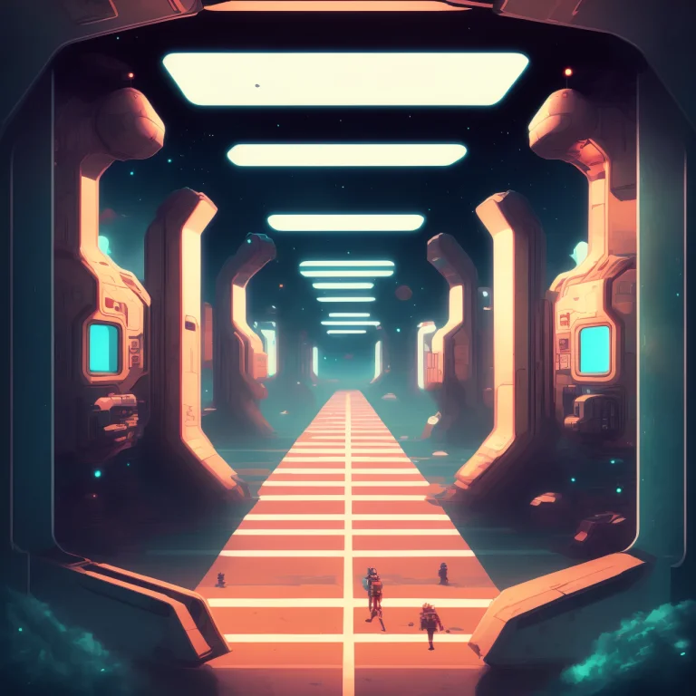 Sci Fi Corridor, Hyperdrive0.5, Style By Joviansociety1