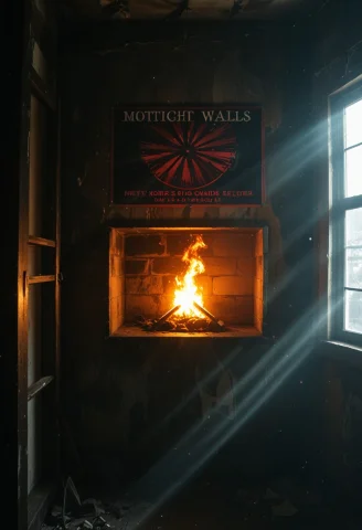 A Person Standing In A Dark Room, Fire Erupting From Their C... — Stable Diffusion AI Prompt: A person standing in a dark room, fire erupting from their chest, light breaking...