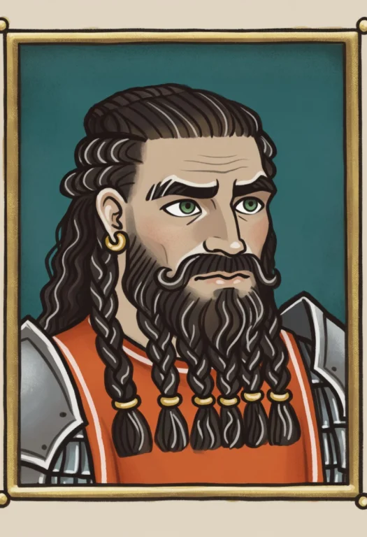 Ornate Border, Medieval,score9, Score8, Score7, Beard, Facia...