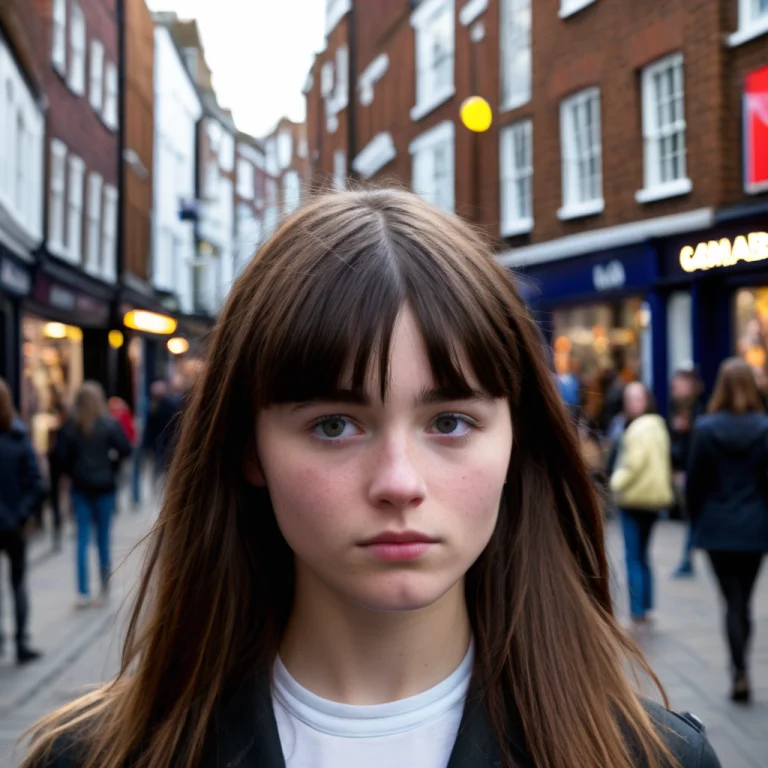 Portrait Of A Young Woman, 20 Years Old. Carnaby Street, Lon...