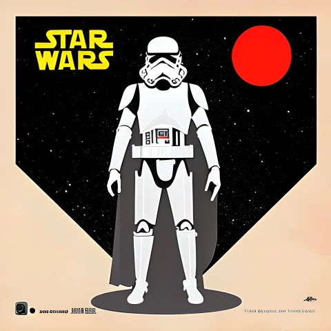 Star Wars, Albumcover Style — Stable Diffusion AI Prompt: Star Wars, albumcover style